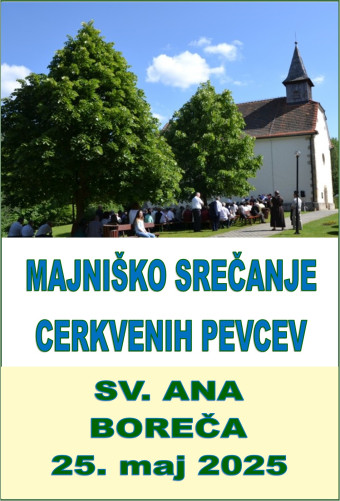 Majniško srečanje cerkveni pevcev v Boreči