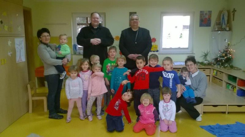 Obisk g. škofa v Vrtcu Lavra na Tišini
